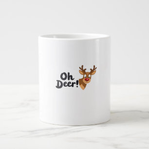 Caneca De Café Grande Oh Deer Clean Minimal Vendo
