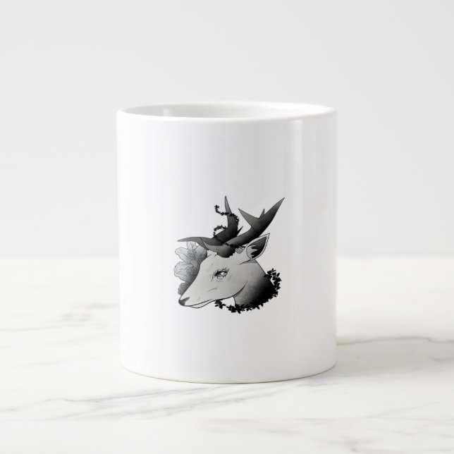 Caneca De Café Grande Oh Deer Estilo Clássico  (Frente)