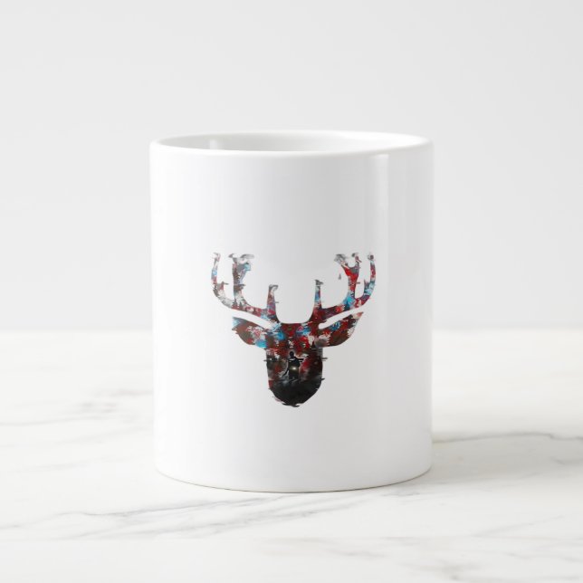 Caneca De Café Grande Oh Deer Estilo Minimalista  (Frente)