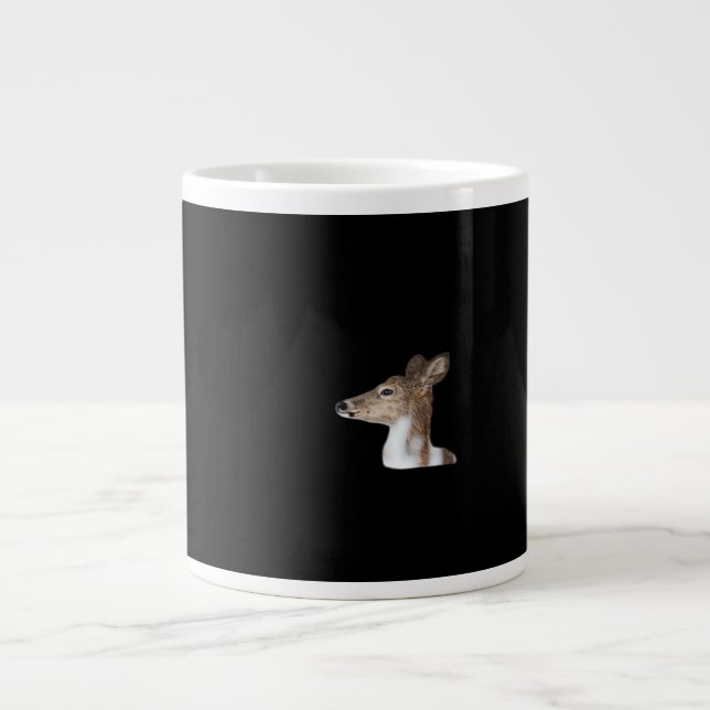 Caneca De Café Grande Oh Deer Minimal Modern Design (Frente)