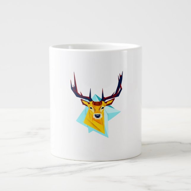 Caneca De Café Grande Oh Deer Minimal Rustic Style  (Frente)