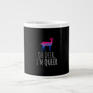 Caneca De Café Grande Oh Deer Queer Orgulho Bissexual Orgulho Gay Lésbic