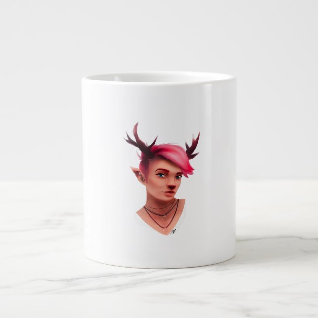 Caneca De Café Grande Oh Deer Simple Creative Style  (Frente)