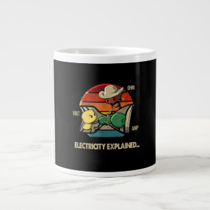 Caneca De Café Grande Ohm Volt Amp Electricity Explicou Eletricidade