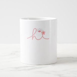 Caneca De Café Grande "oi" Design do Pôr do Sol da Montanha do Roteiro