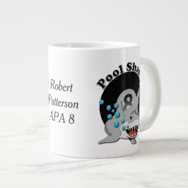 Caneca De Café Grande Oito Tubarão Piscina