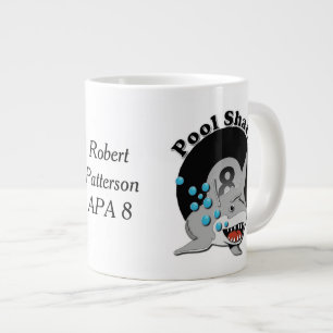 Caneca De Café Grande Oito Tubarão Piscina
