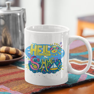 Caneca De Café Grande Olá Summer