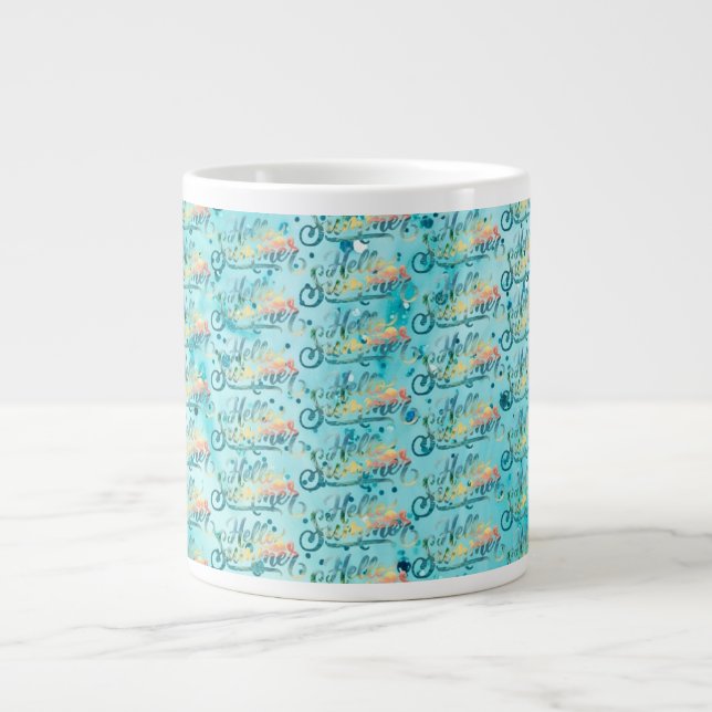 Caneca De Café Grande Olá Verão (Frente)