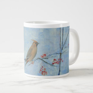 Caneca De Café Grande Óleo do Waxwing 2013 em canvas
