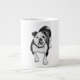 Caneca De Café Grande Olhar Confiante, Cena Matinal em Pontos
