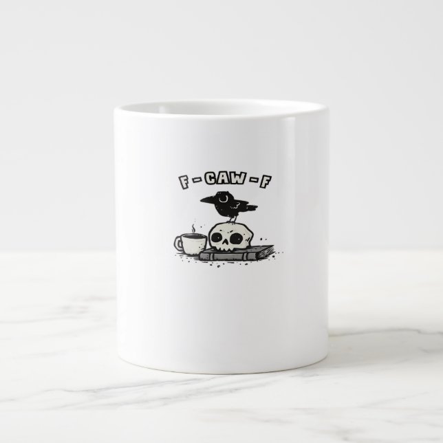 Caneca De Café Grande Olhar único e fixe F Caw F (Frente)