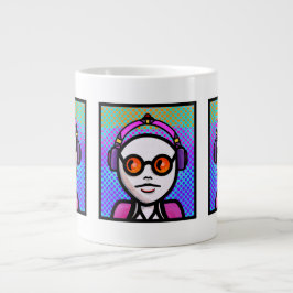 Caneca De Café Grande Olhe e Veja em Tons
