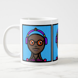 Caneca De Café Grande Olhe Veja em Design de Tons