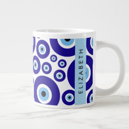 Caneca De Café Grande Olho do Mal, Olho Grego, Olho Turco, Mati, Seu Nom