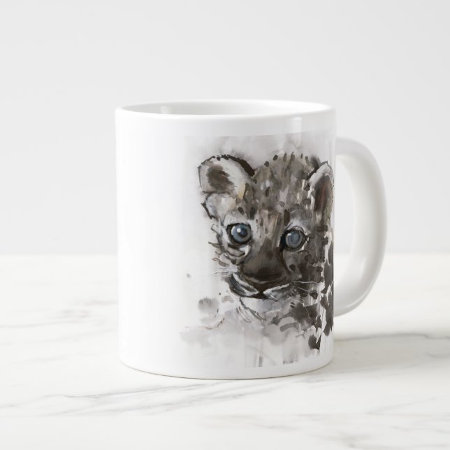Caneca De Café Grande Olhos Azuis (Frente Esquerda)