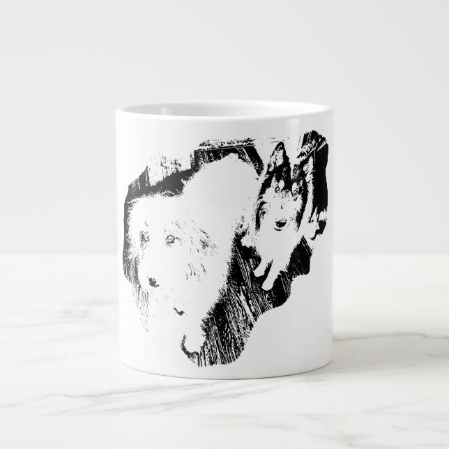 Caneca De Café Grande Olhos Bonitos, Charme Assustador (Frente)