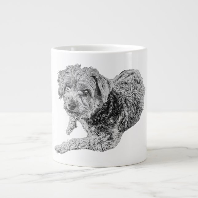 Caneca De Café Grande Olhos Suaves, Alma Gentil (Frente)