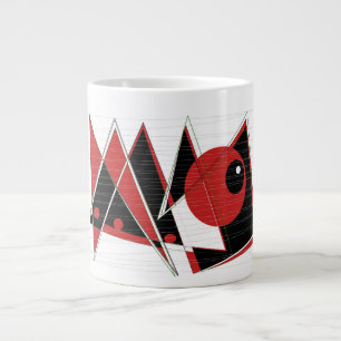 Caneca De Café Grande Olhos Vermelhos Observando Mug Extra Grande