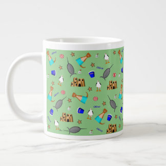 Caneca De Café Grande Oliver The Otter Summer Beach Vacntern