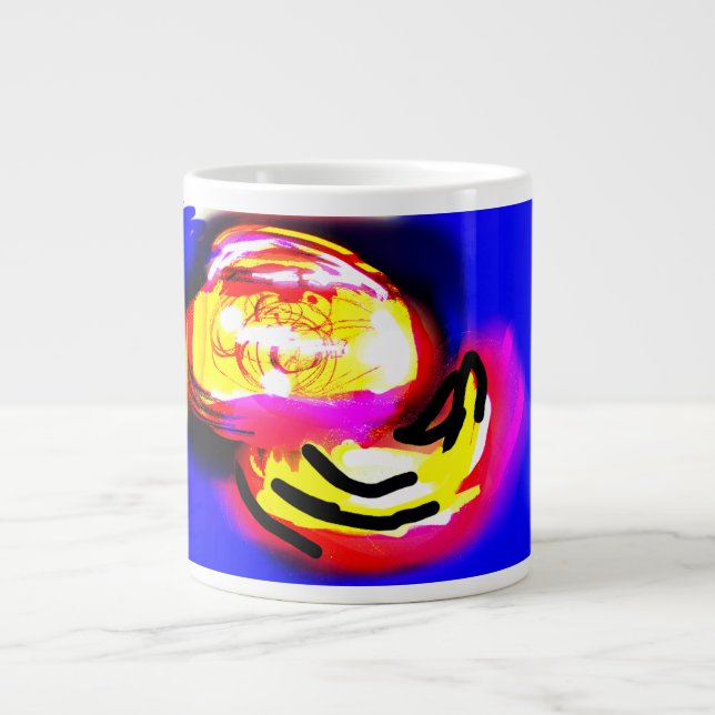 Caneca De Café Grande onda de águas-vivas  (Frente)