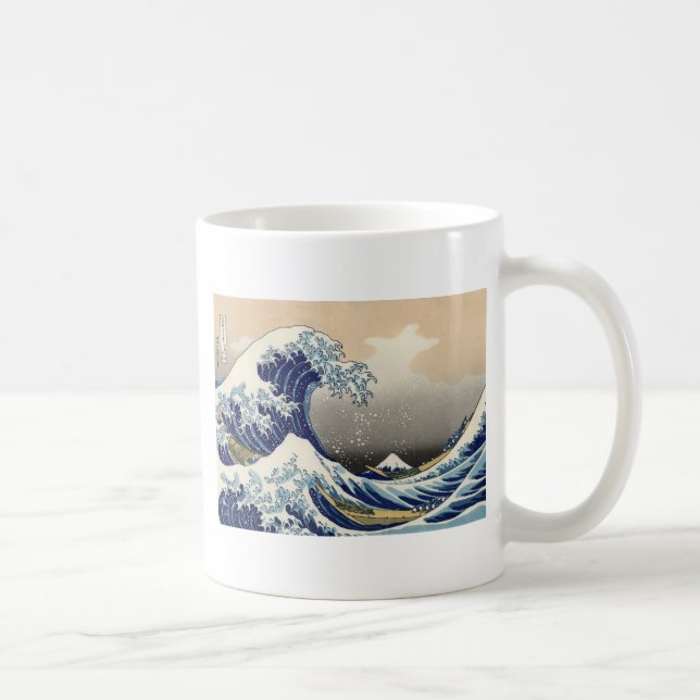 Caneca De Café Grande onda fora de Kanagawa (Direita)