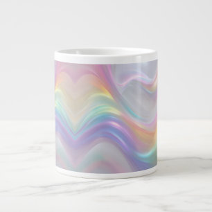 Caneca De Café Grande Ondas de Luz