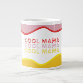 Caneca De Café Grande Ondas retrógradas de "Legal Mama" de cor clara