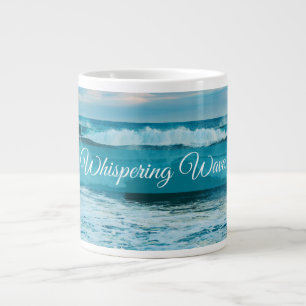 Caneca De Café Grande Ondas sussurrantes: ASMR inspirado no oceano