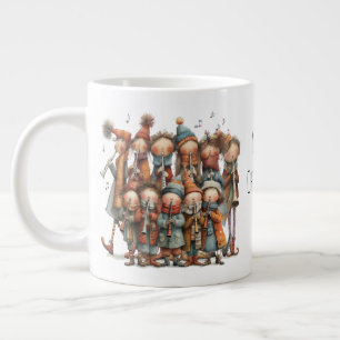 Caneca De Café Grande Onze Gaitas Soprando Natal de Onze Gaitas Soprando