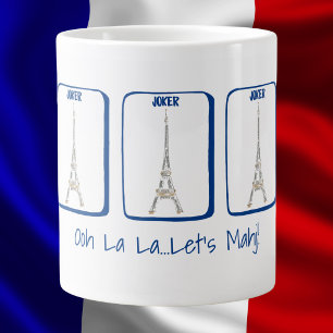 Caneca De Café Grande Ooh La La...Vamos Jogar Mahj! Paris Torre Eiffel M