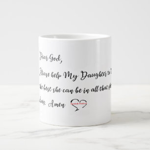 Caneca De Café Grande Oração Para Minha Filha De Mata De Café, Xícar