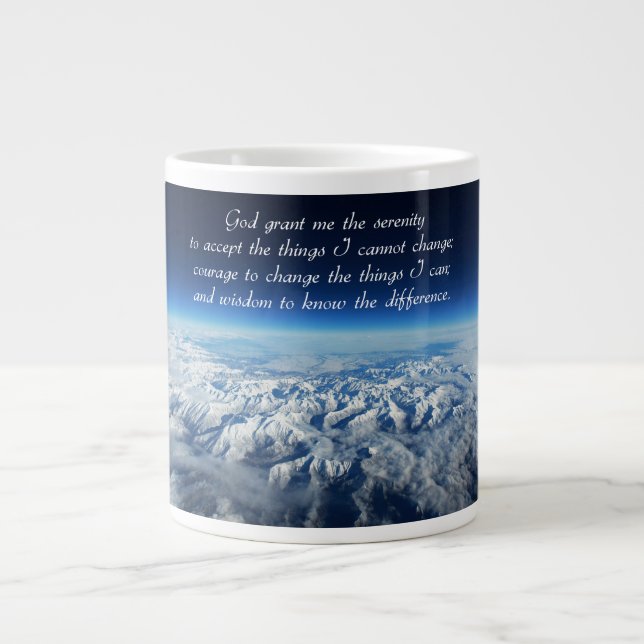 Caneca De Café Grande Oração Serenária e Mug Montanhas (Frente)