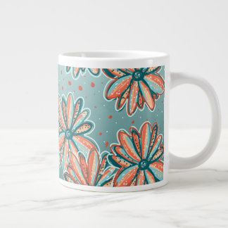 Caneca De Café Grande Orange Blossoms padrão por Lisa Casineau