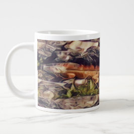 Caneca De Café Grande Orange Guana Art