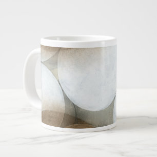 Caneca De Café Grande Órbios brancos e Círculos castanhos