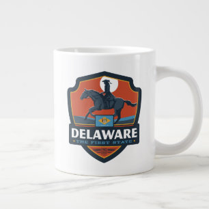 Caneca De Café Grande Orgulho de Estado  Delaware