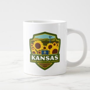 Caneca De Café Grande Orgulho de Estado  Kansas