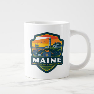 Caneca De Café Grande Orgulho de Estado  Maine