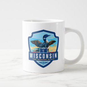 Caneca De Café Grande Orgulho de Estado  Wisconsin