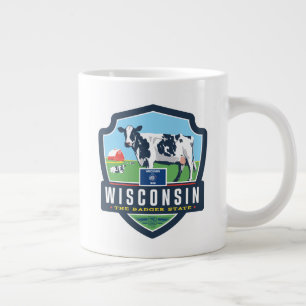 Caneca De Café Grande Orgulho de Estado  Wisconsin 2