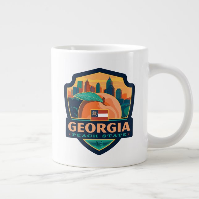 Caneca De Café Grande Orgulho Estatal | Geórgia (Direita)