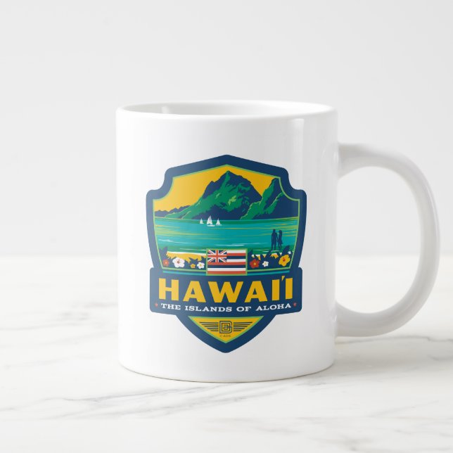 Caneca De Café Grande Orgulho Estatal | Havaí (Direita)