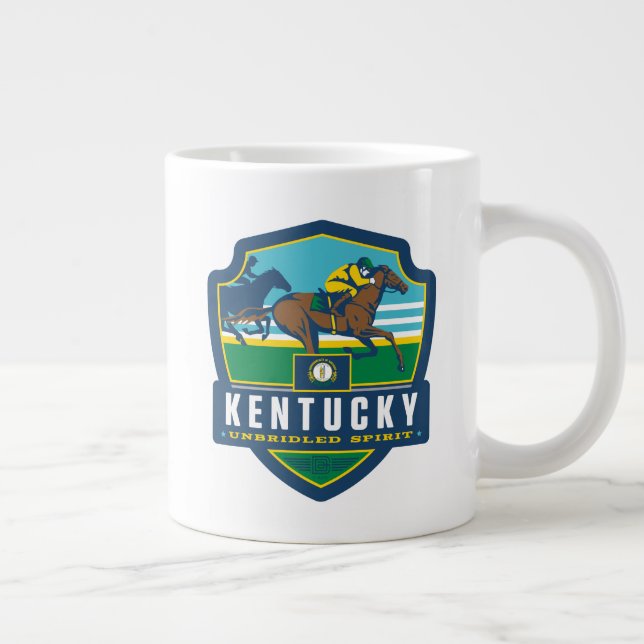 Caneca De Café Grande Orgulho Estatal | Kentucky (Direita)