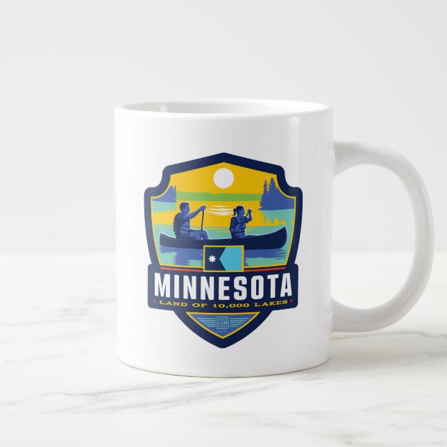 Caneca De Café Grande Orgulho Estatal | Minnesota (Direita)