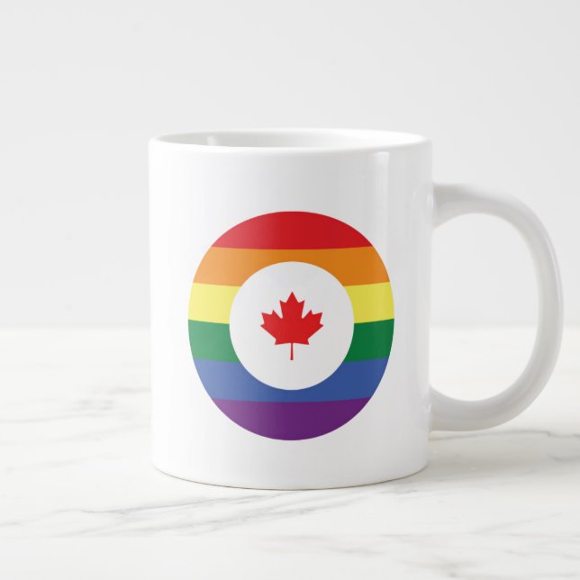 Caneca De Café Grande Orgulho gay do Canadá (Direita)