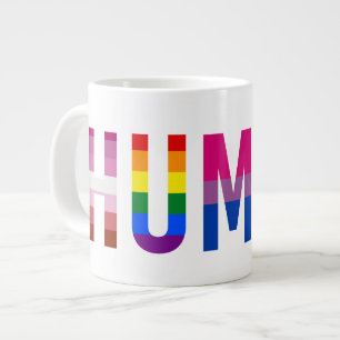 Caneca De Café Grande Orgulho gay Mês de Bandeira LGBT HUMANA Transgên