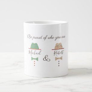 Caneca De Café Grande Orgulho gay, Orgulho-te de quem és, Monograma