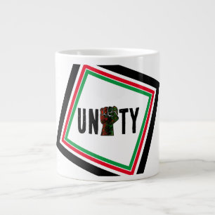 Caneca De Café Grande orgulho negro punho vermelho verde bandeira pan-af