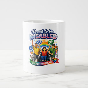 Caneca De Café Grande Orgulhoso por Ser Deficiente